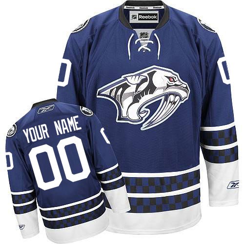 Reebok Nashville Predators Youth Customized Authentic Blue Third Jersey Reebok Nashville Predators Youth Customized Authentic Blue Third Jersey