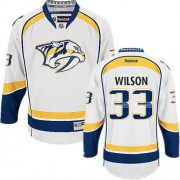 Men's Reebok Nashville Predators 33 Colin Wilson White Away Jersey - Premier Men's Reebok Nashville Predators 33 Colin Wilson White Away Jersey - Premier