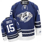 Men's Reebok Nashville Predators 15 Craig Smith Blue Third Jersey - Premier