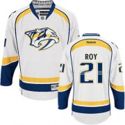 Men's Reebok Nashville Predators 21 Derek Roy White Away Jersey - Premier Men's Reebok Nashville Predators 21 Derek Roy White Away Jersey - Premier