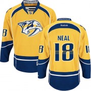 Men's Reebok Nashville Predators 18 James Neal Gold Home Jersey - Authentic