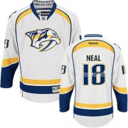 Men's Reebok Nashville Predators 18 James Neal White Away Jersey - Authentic