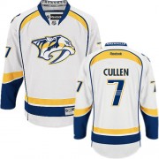Men's Reebok Nashville Predators 7 Matt Cullen White Away Jersey - Authentic