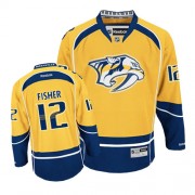 Men's Reebok Nashville Predators 12 Mike Fisher Gold Home Jersey - Authentic Men's Reebok Nashville Predators 12 Mike Fisher Gold Home Jersey - Authentic