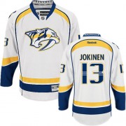 Men's Reebok Nashville Predators 13 Olli Jokinen White Away Jersey - Premier Men's Reebok Nashville Predators 13 Olli Jokinen White Away Jersey - Premier