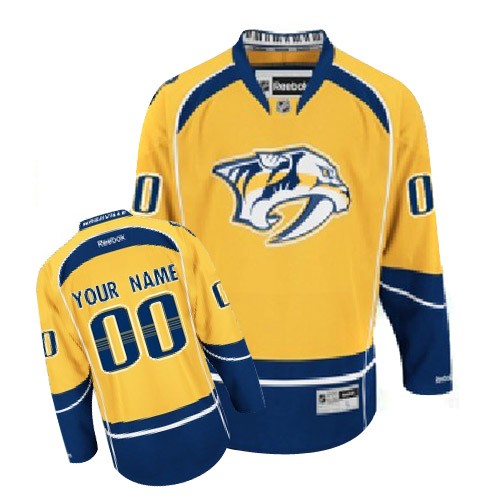 Reebok Nashville Predators Youth Customized Authentic Gold Home Jersey Reebok Nashville Predators Youth Customized Authentic Gold Home Jersey