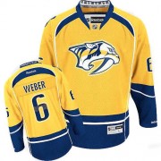 Men's Reebok Nashville Predators 6 Shea Weber Gold Home Jersey - Authentic Men's Reebok Nashville Predators 6 Shea Weber Gold Home Jersey - Authentic
