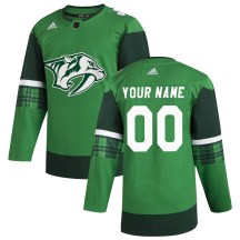 Youth Adidas Nashville Predators Custom Green Custom 2020 St. Patrick's Day Jersey - Authentic