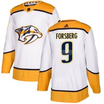 Men's Adidas Nashville Predators Filip Forsberg White Away Jersey - Authentic Men's Adidas Nashville Predators Filip Forsberg White Away Jersey - Authentic