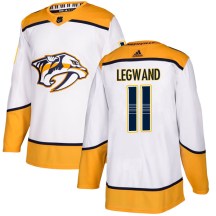 Men's Adidas Nashville Predators David Legwand White Away Jersey - Authentic Men's Adidas Nashville Predators David Legwand White Away Jersey - Authentic