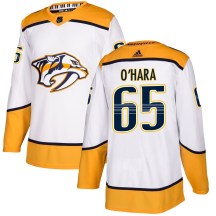 Men's Adidas Nashville Predators Cole O'Hara White Away Jersey - Authentic Men's Adidas Nashville Predators Cole O'Hara White Away Jersey - Authentic