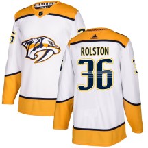 Men's Adidas Nashville Predators Ryder Rolston White Away Jersey - Authentic Men's Adidas Nashville Predators Ryder Rolston White Away Jersey - Authentic