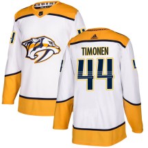 Men's Adidas Nashville Predators Kimmo Timonen White Away Jersey - Authentic Men's Adidas Nashville Predators Kimmo Timonen White Away Jersey - Authentic