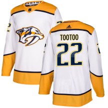 Men's Adidas Nashville Predators Jordin Tootoo White Away Jersey - Authentic Men's Adidas Nashville Predators Jordin Tootoo White Away Jersey - Authentic
