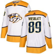 Men's Adidas Nashville Predators Ozzy Wiesblatt White Away Jersey - Authentic Men's Adidas Nashville Predators Ozzy Wiesblatt White Away Jersey - Authentic