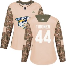 Women's Adidas Nashville Predators Kimmo Timonen Camo Veterans Day Practice Jersey - Authentic Women's Adidas Nashville Predators Kimmo Timonen Camo Veterans Day Practice Jersey - Authentic