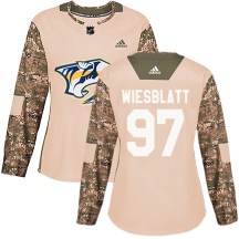 Women's Adidas Nashville Predators Oasiz Wiesblatt Camo Veterans Day Practice Jersey - Authentic Women's Adidas Nashville Predators Oasiz Wiesblatt Camo Veterans Day Practice Jersey - Authentic