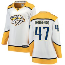 Women's Fanatics Branded Nashville Predators Grigori Denisenko White Away Jersey - Breakaway Women's Fanatics Branded Nashville Predators Grigori Denisenko White Away Jersey - Breakaway