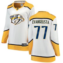 Women's Fanatics Branded Nashville Predators Luke Evangelista White Away Jersey - Breakaway Women's Fanatics Branded Nashville Predators Luke Evangelista White Away Jersey - Breakaway