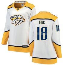 Women's Fanatics Branded Nashville Predators Aiden Fink White Away Jersey - Breakaway Women's Fanatics Branded Nashville Predators Aiden Fink White Away Jersey - Breakaway