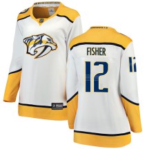 Women's Fanatics Branded Nashville Predators Mike Fisher White Away Jersey - Breakaway Women's Fanatics Branded Nashville Predators Mike Fisher White Away Jersey - Breakaway