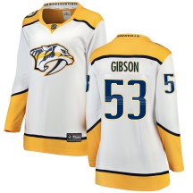 Women's Fanatics Branded Nashville Predators Andrew Gibson White Away Jersey - Breakaway Women's Fanatics Branded Nashville Predators Andrew Gibson White Away Jersey - Breakaway