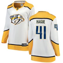 Women's Fanatics Branded Nashville Predators Nicolas Hague White Away Jersey - Breakaway Women's Fanatics Branded Nashville Predators Nicolas Hague White Away Jersey - Breakaway