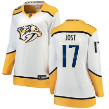 Women's Fanatics Branded Nashville Predators Tyson Jost White Away Jersey - Breakaway Women's Fanatics Branded Nashville Predators Tyson Jost White Away Jersey - Breakaway