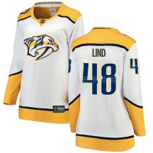 Women's Fanatics Branded Nashville Predators Kalan Lind White Away Jersey - Breakaway Women's Fanatics Branded Nashville Predators Kalan Lind White Away Jersey - Breakaway