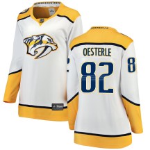 Women's Fanatics Branded Nashville Predators Jordan Oesterle White Away Jersey - Breakaway Women's Fanatics Branded Nashville Predators Jordan Oesterle White Away Jersey - Breakaway