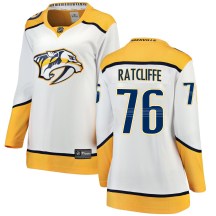 Women's Fanatics Branded Nashville Predators Isaac Ratcliffe White Away Jersey - Breakaway Women's Fanatics Branded Nashville Predators Isaac Ratcliffe White Away Jersey - Breakaway