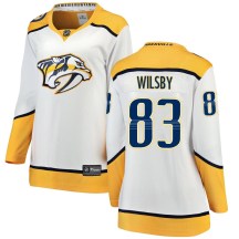 Women's Fanatics Branded Nashville Predators Adam Wilsby White Away Jersey - Breakaway Women's Fanatics Branded Nashville Predators Adam Wilsby White Away Jersey - Breakaway