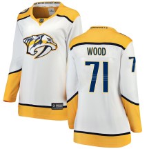 Women's Fanatics Branded Nashville Predators Matthew Wood White Away Jersey - Breakaway Women's Fanatics Branded Nashville Predators Matthew Wood White Away Jersey - Breakaway
