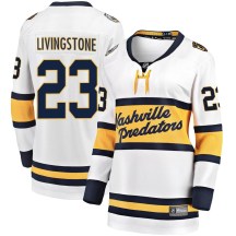 Women's Fanatics Branded Nashville Predators Jake Livingstone White 2020 Winter Classic Player Jersey - Breakaway Women's Fanatics Branded Nashville Predators Jake Livingstone White 2020 Winter Classic Player Jersey - Breakaway