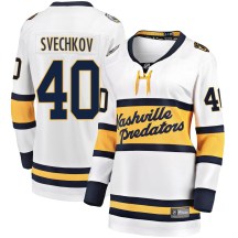 Women's Fanatics Branded Nashville Predators Fedor Svechkov White 2020 Winter Classic Player Jersey - Breakaway Women's Fanatics Branded Nashville Predators Fedor Svechkov White 2020 Winter Classic Player Jersey - Breakaway