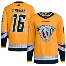 Men's Adidas Nashville Predators Cal O'Reilly Yellow Reverse Retro 2.0 Jersey - Authentic