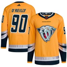 Men's Adidas Nashville Predators Ryan O'Reilly Yellow Reverse Retro 2.0 Jersey - Authentic