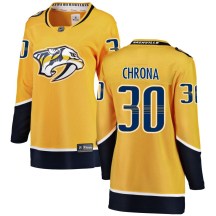 Women's Fanatics Branded Nashville Predators Magnus Chrona Yellow Home Jersey - Breakaway Women's Fanatics Branded Nashville Predators Magnus Chrona Yellow Home Jersey - Breakaway