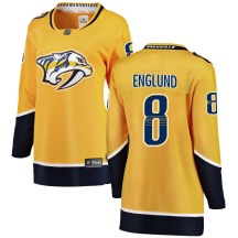 Women's Fanatics Branded Nashville Predators Andreas Englund Yellow Home Jersey - Breakaway Women's Fanatics Branded Nashville Predators Andreas Englund Yellow Home Jersey - Breakaway
