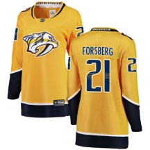 Women's Fanatics Branded Nashville Predators Peter Forsberg Yellow Home Jersey - Breakaway Women's Fanatics Branded Nashville Predators Peter Forsberg Yellow Home Jersey - Breakaway