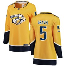 Women's Fanatics Branded Nashville Predators Kevin Gravel Yellow Home Jersey - Breakaway Women's Fanatics Branded Nashville Predators Kevin Gravel Yellow Home Jersey - Breakaway