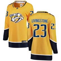 Women's Fanatics Branded Nashville Predators Jake Livingstone Yellow Home Jersey - Breakaway Women's Fanatics Branded Nashville Predators Jake Livingstone Yellow Home Jersey - Breakaway