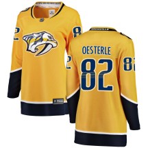 Women's Fanatics Branded Nashville Predators Jordan Oesterle Yellow Home Jersey - Breakaway Women's Fanatics Branded Nashville Predators Jordan Oesterle Yellow Home Jersey - Breakaway