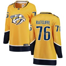 Women's Fanatics Branded Nashville Predators Isaac Ratcliffe Yellow Home Jersey - Breakaway Women's Fanatics Branded Nashville Predators Isaac Ratcliffe Yellow Home Jersey - Breakaway