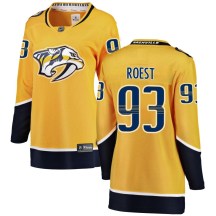 Women's Fanatics Branded Nashville Predators Austin Roest Yellow Home Jersey - Breakaway Women's Fanatics Branded Nashville Predators Austin Roest Yellow Home Jersey - Breakaway