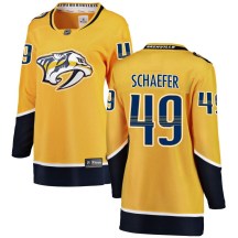 Women's Fanatics Branded Nashville Predators Reid Schaefer Yellow Home Jersey - Breakaway Women's Fanatics Branded Nashville Predators Reid Schaefer Yellow Home Jersey - Breakaway