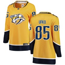 Women's Fanatics Branded Nashville Predators Ryan Ufko Yellow Home Jersey - Breakaway Women's Fanatics Branded Nashville Predators Ryan Ufko Yellow Home Jersey - Breakaway