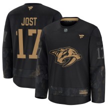 Youth Fanatics Nashville Predators Tyson Jost Black 2024 Military Appreciation Practice Jersey - Premium Youth Fanatics Nashville Predators Tyson Jost Black 2024 Military Appreciation Practice Jersey - Premium