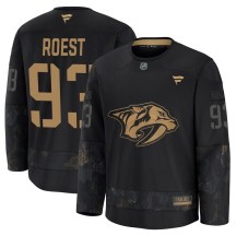 Youth Fanatics Nashville Predators Austin Roest Black 2024 Military Appreciation Practice Jersey - Premium Youth Fanatics Nashville Predators Austin Roest Black 2024 Military Appreciation Practice Jersey - Premium