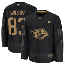 Youth Fanatics Nashville Predators Adam Wilsby Black 2024 Military Appreciation Practice Jersey - Premium Youth Fanatics Nashville Predators Adam Wilsby Black 2024 Military Appreciation Practice Jersey - Premium